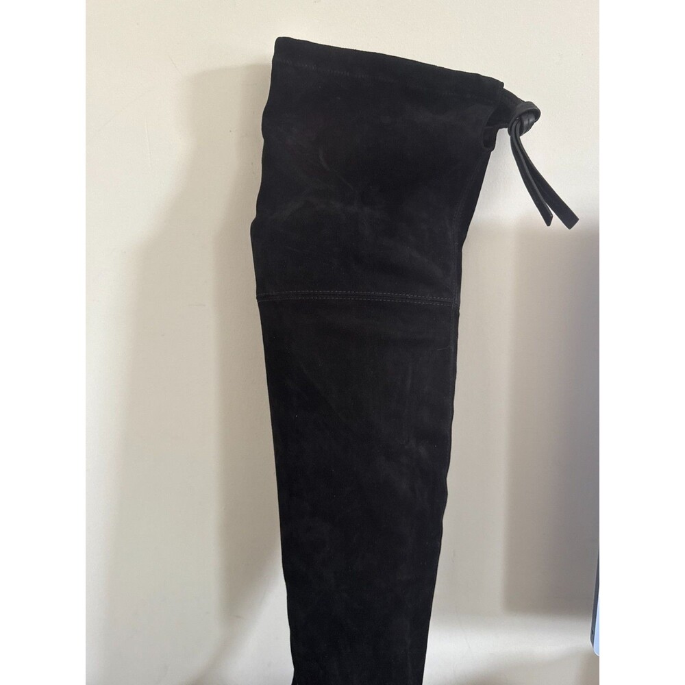 Stuart Weitzman Black Suede Over The Knee Thigh High Boots 9M Made Spain - Picture 9 of 14